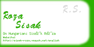 roza sisak business card